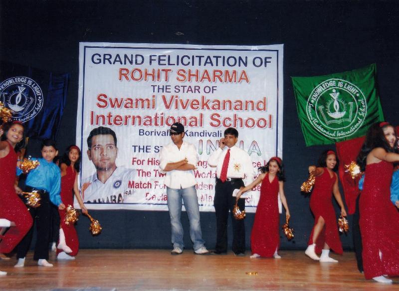 Rohit Sharma studied at Swami Vivekanand International School in Borivali, Mumbai