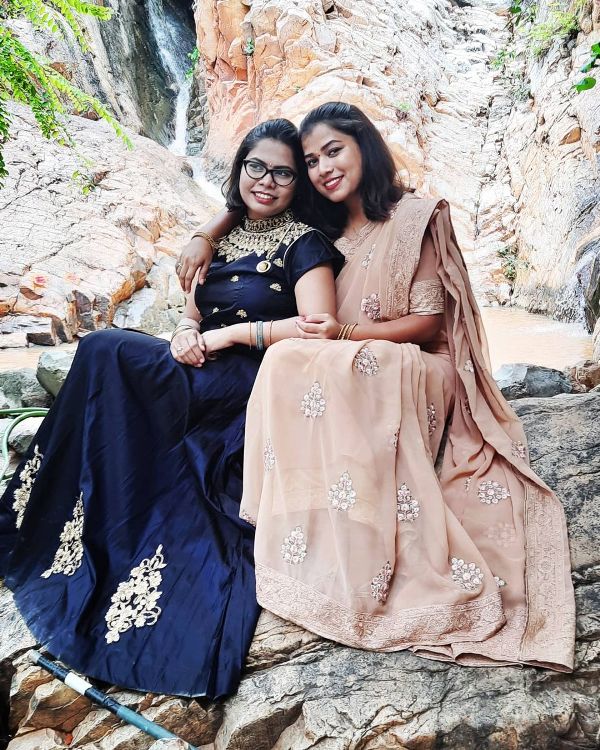 Rukmini Sheetal with her sister