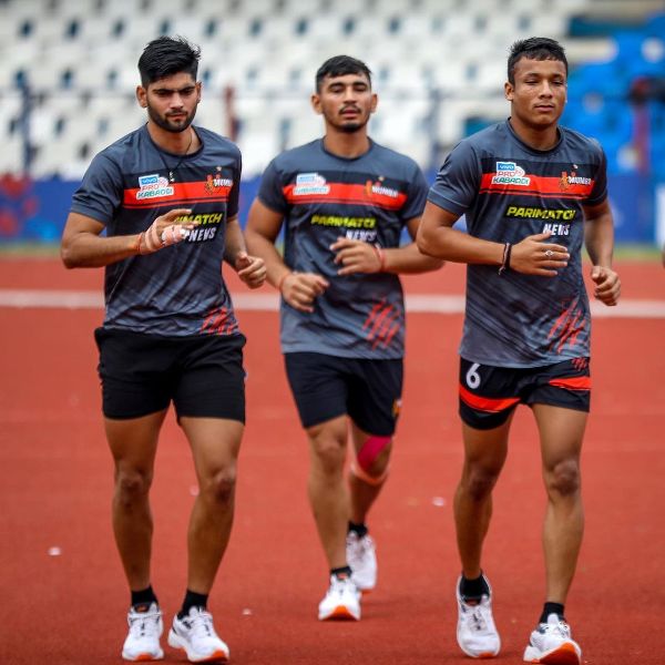 Rupesh (extreme right) at the Practice Camp for U Mumba
