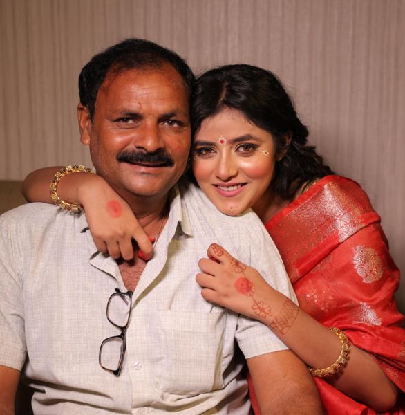 Sanchita with her father