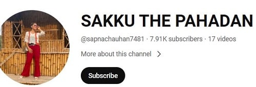 Sapna Chauhan's YouTube channel