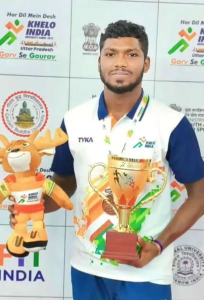 Sathish Kannan at the 2023 Khelo India Youth Games