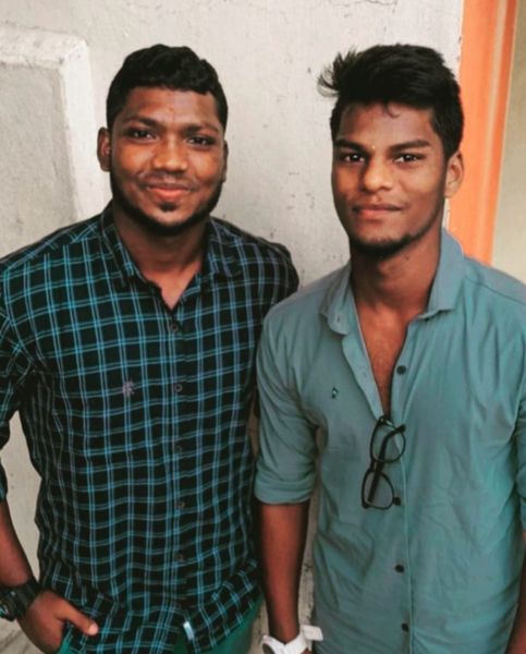 Sathish Kannan with his younger brother