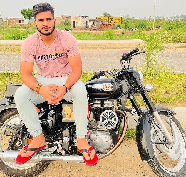 Saurabh Nandal on his bike