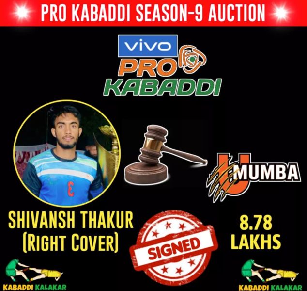 Shivansh Thakur after getting selected by 'U Mumba' in season 9 of PKL