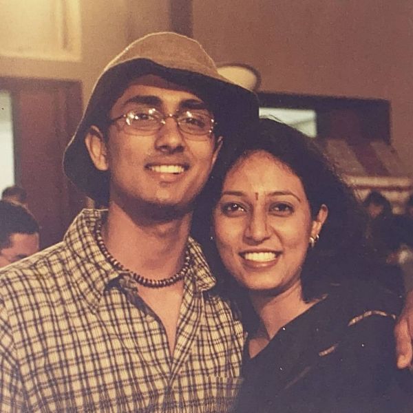 Siddharth, along with a friend named Meenal Raghava, at the S. P. Jain Institute of Management and Research in Mumbai