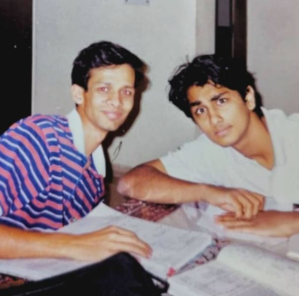 Siddharth (right) with his college best friend Shubh in Delhi in 1996