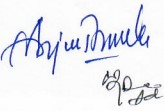 Signature of Arjun Munda