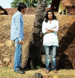 Sowmya in a scene from the film Pancharangi