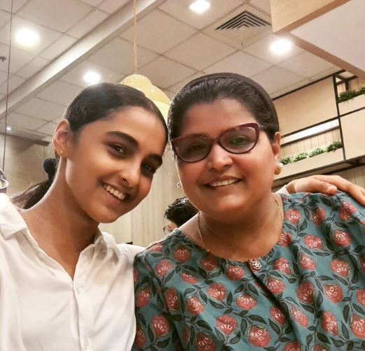 Spandan Chaturvedi and her mother