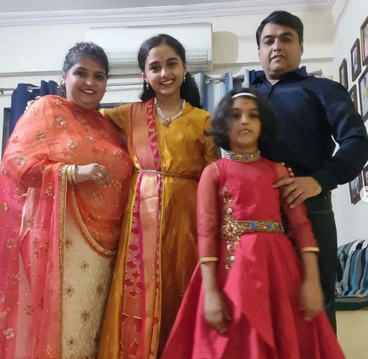 Spandan Chaturvedi with her family