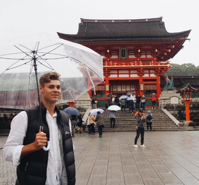 Spencer Johnson during a trip to Japan
