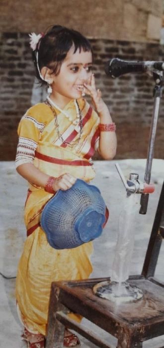 Srushti Dange as a child