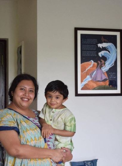 Suchana Seth and her son