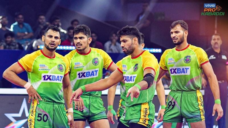 Sunil Narwal (extreme left) during a match in Pro Kabaddi League Season 9