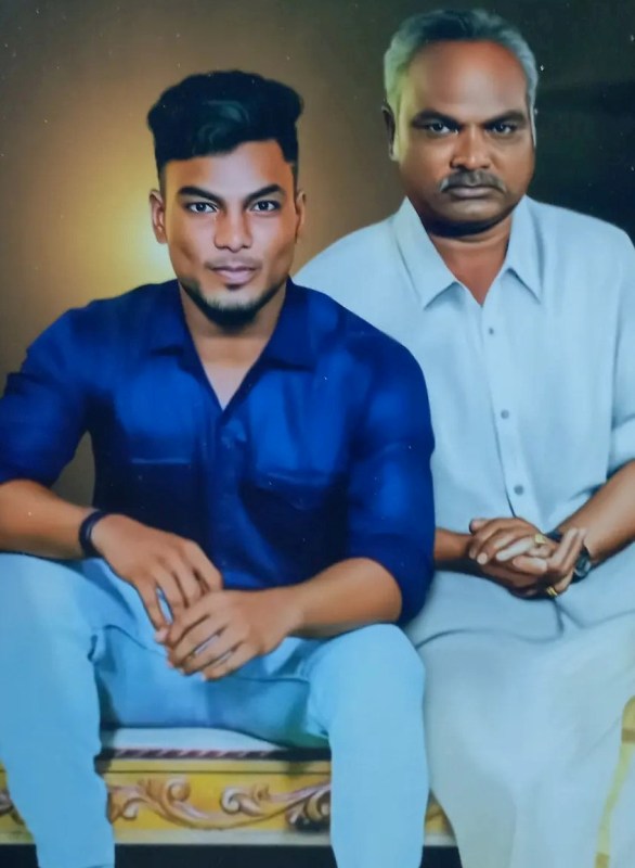 Thiyagarajan Yuvaraj with his father