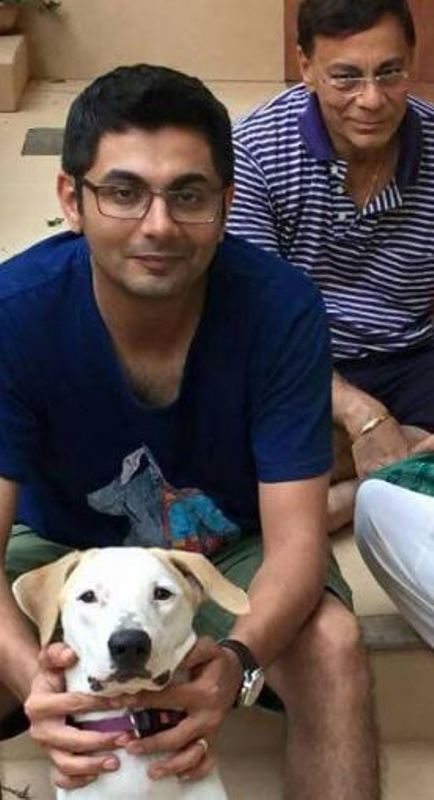 Varun Dua with a dog