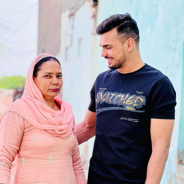 Ashish with his mother