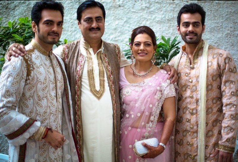 Bharat Takhtani with his parents and brother