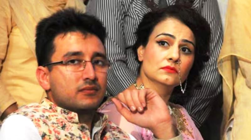 Dera Sacha Sauda chief Gurmeet Ram Rahim’s son Jasmeet Insan with his wife Husanmeet Insan