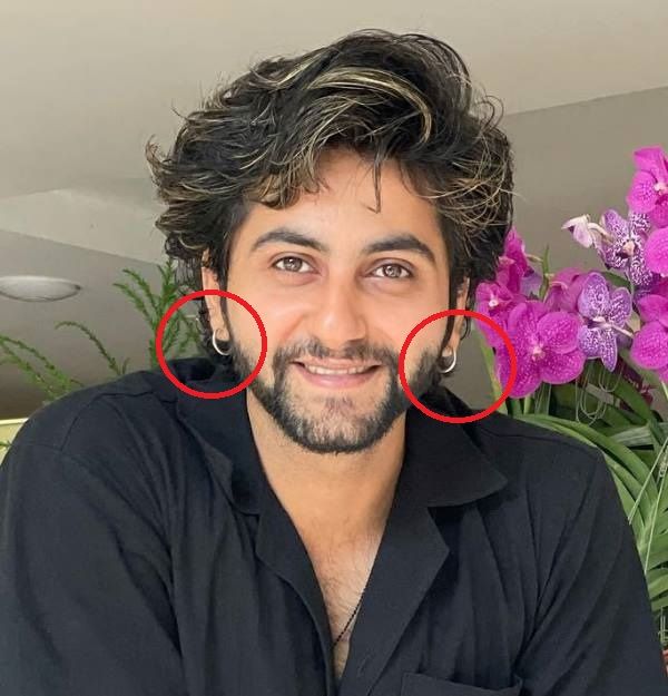 Gaurav Sareen's ear piercing on both of his ears