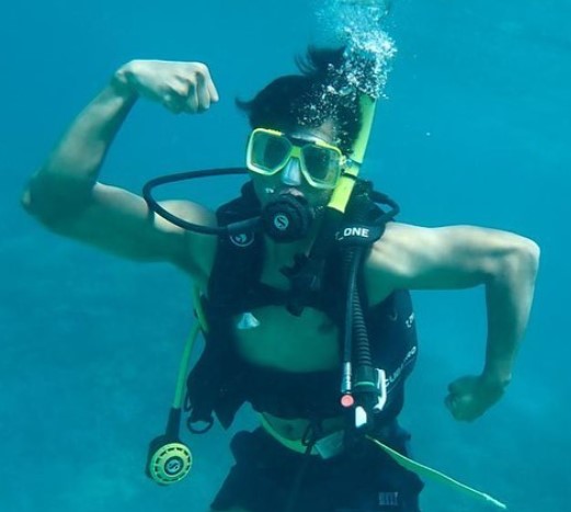 Glenn Saldanha while enjoying scuba diving