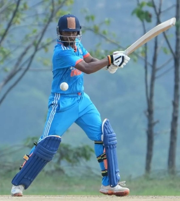 Musheer Khan playing a match for India Under-19