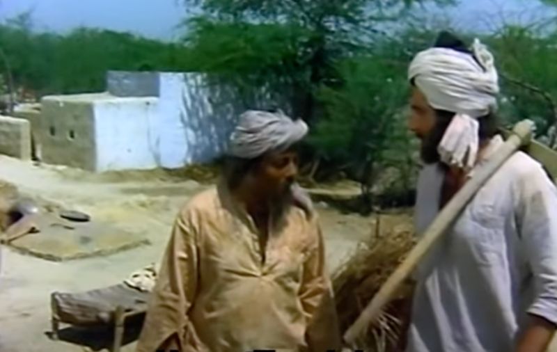 Pankaj Kapur (left) in a still from the Punjabi film titled 'Marhi Da Deeva' (1989)
