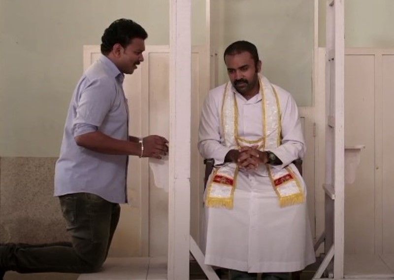 Rony David Raj (right) in a still from the short film 'The Confession'