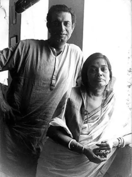 Satyajit Ray with his wife, Bijoya Ray