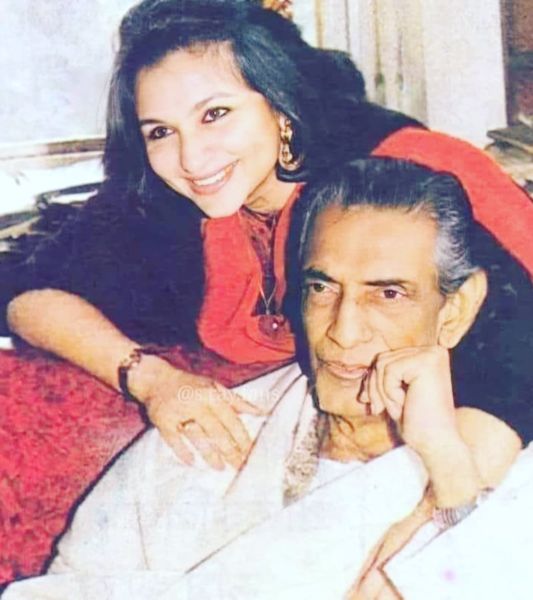 Satyajit Ray with the Indian actress Sharmila Tagore
