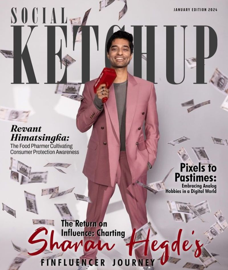 Sharan Hegde featured on the cover of Social Ketchup magazine