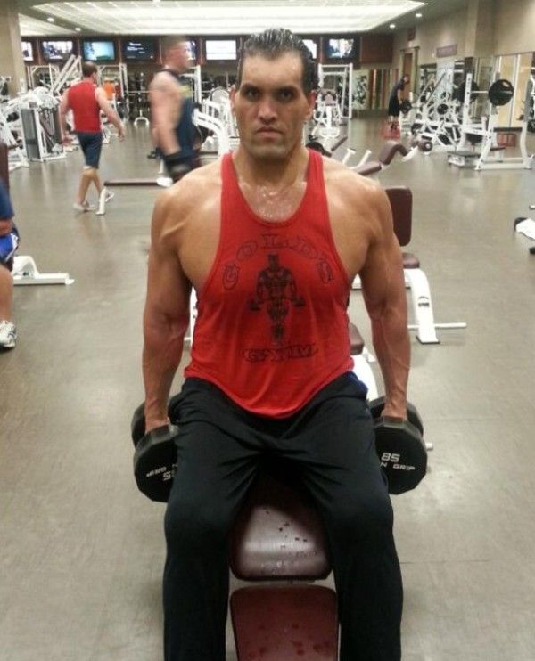 The Great Khali during a workout session