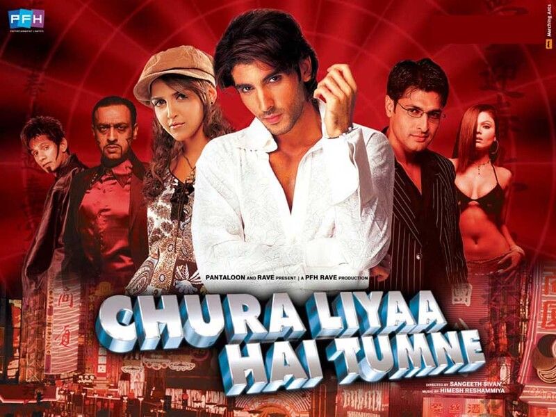 The poster of Zayed Khan's debut film titled 'Chura Liyaa Hai Tumne' (2003)